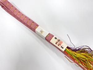 未使用品　正絹　綴れ手組帯締め